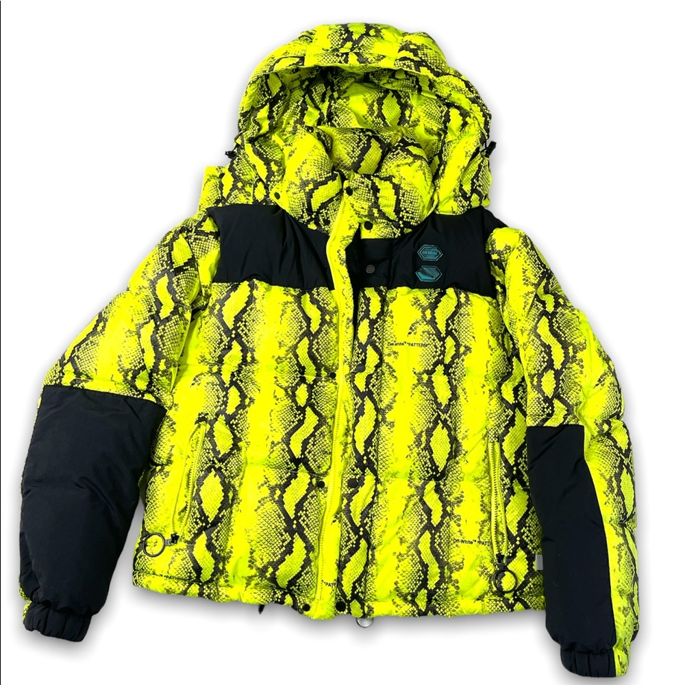 Authentic Off White Neon Green Removable Hoodie Jacket